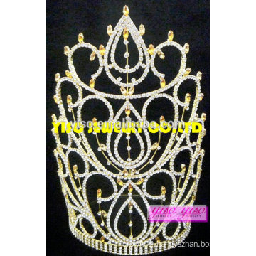 large beauty rhinestone colorful real diamond queen tiara crown